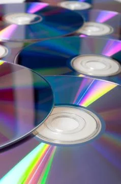 Compact discs background Stock Photos