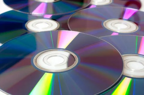 Compact discs background Stock Photos