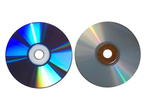 Compact Discs Difference - Empty and Full CDs Isolated Foto stock