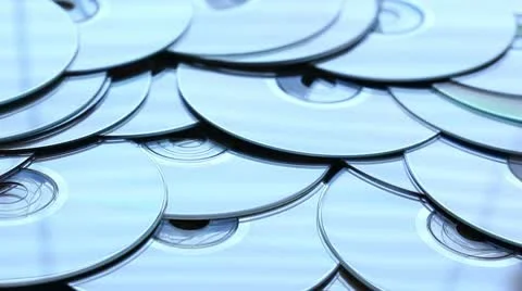 Compact discs loop Video stock 10711153