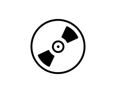 Compact Disk, Blu-ray, CD or DVD. Flat Vector Icon illustration. Simple black イラスト素材