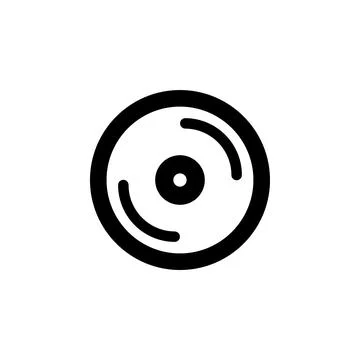 Compact Disk, Blu-ray, CD or DVD Solid Flat Vector Icon Isolated on White B.. Stock Illustration