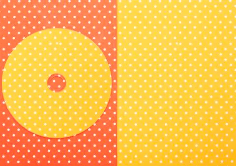 Compact disk CD  with colorful topped background Stock Photos