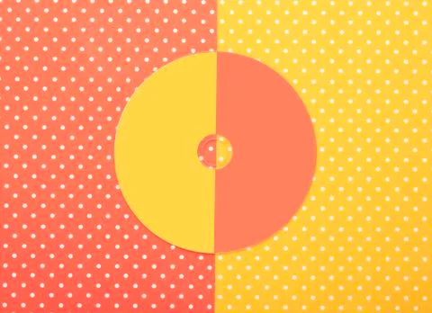 Compact disk CD  with colorful topped background Stock Photos