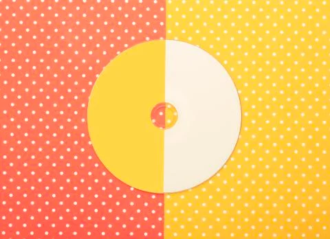 Compact disk CD  with colorful topped background Stock Photos