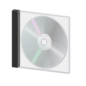 Compact disk CD DVD icon for disk drive in personal computer イラスト素材