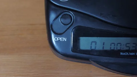 Compact disk cd player working 4k Video stock 289140546