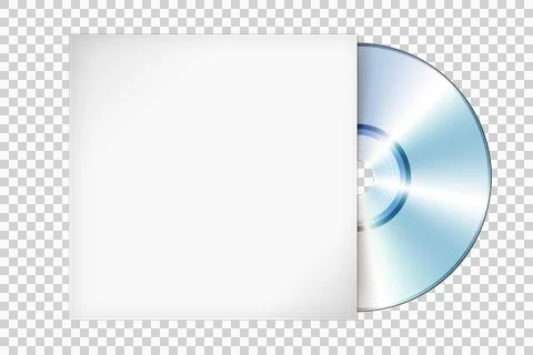 Compact disk with cover illustration (cd, case, dvd) isolated Stock-Illustration