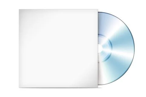 Compact disk with cover illustration (cd, case, dvd) Stock Illustration