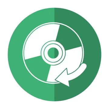 Compact disk digital game shadow Stock Illustration