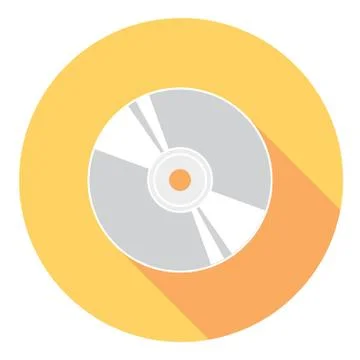 Compact Disk Flat Icon Stock Illustration