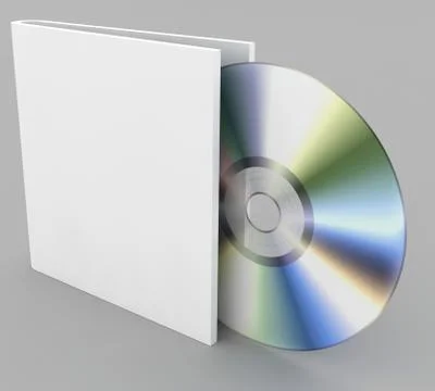 Compact disk on a gray background Stock Illustration
