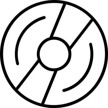 Compact disk Line Icon Design Stock-Illustration