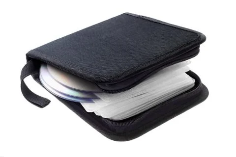 Compact disk storage bag Stock Photos