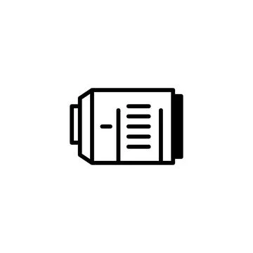 Compact electrical component depiction displaying connectivity slots, illus.. Stock Illustration