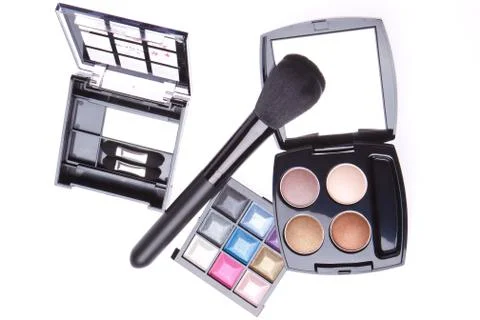 Compact eyeshadows Stock Photos