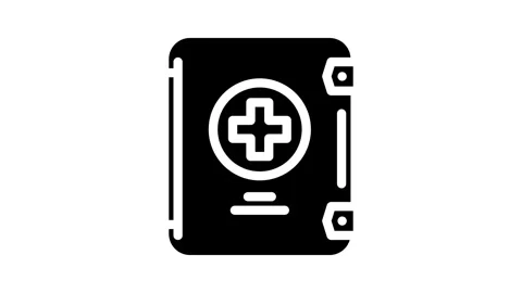 Compact first aid kit ultralight hiking glyph icon animation Stock Footage 326733131