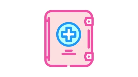Compact first aid kit ultralight hiking color icon animation Stock Footage 327258239