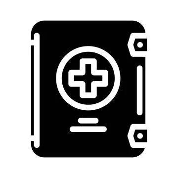 Compact first aid kit ultralight hiking glyph icon vector illustration Stock Illustration