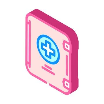Compact first aid kit ultralight hiking isometric icon vector illustration イラスト素材