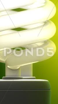 Compact fluorescent lamp close-up Stock Illustration