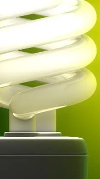 Compact fluorescent lamp close-up Illustrazione stock