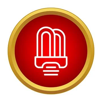 Compact fluorescent lamp icon symbolizing new ideas and power Stock Illustration