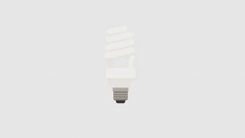 Compact Fluorescent Lamp light bulb concept icon animation with alpha channel Stock Footage 277183532