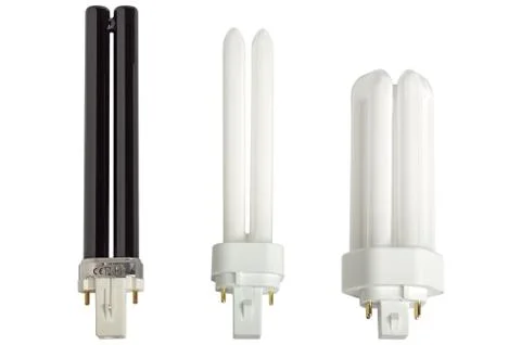 Compact fluorescent lamps. Stock Photos