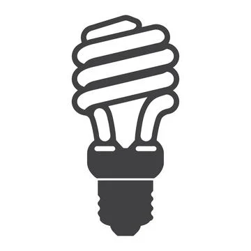 Compact fluorescent light bulb icon イラスト素材
