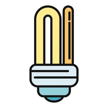Compact fluorescent light bulb representing energy saving concept Stock Illustration