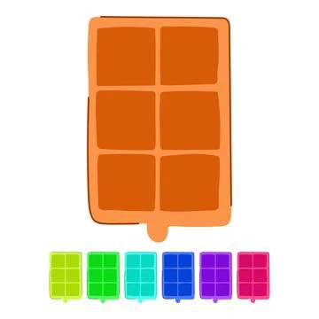 Compact fresh herb freezing tray vector cartoon graphic Stock Illustration