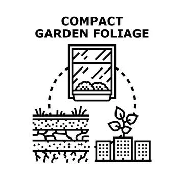 Compact garden foliage concept creating urban green spaces Ilustración de archivo