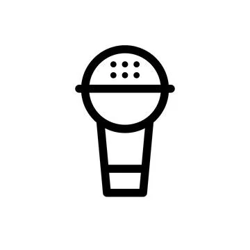 Compact hand microphone icon. Symbol for karaoke and interview. Vector. Stock-Illustration
