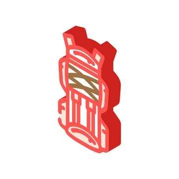 Compact hiking backpack isometric icon vector illustration Stockillustratie