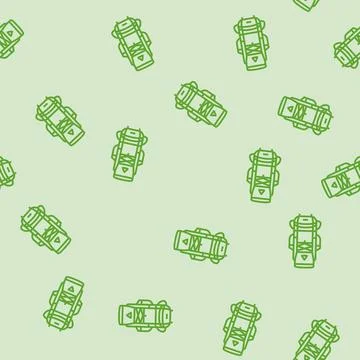 Compact hiking backpack line seamless pattern 스톡 일러스트