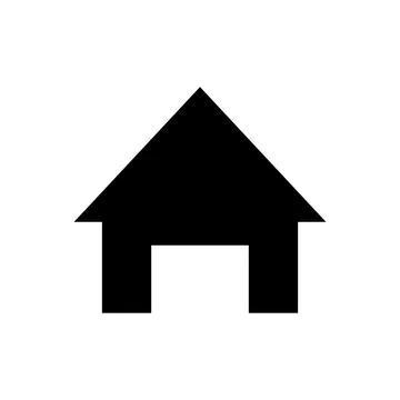Compact house silhouette icon. Vector. Stock Illustration