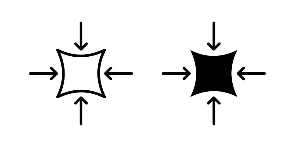 Compact icon vector concepts, line and silhouette style イラスト素材
