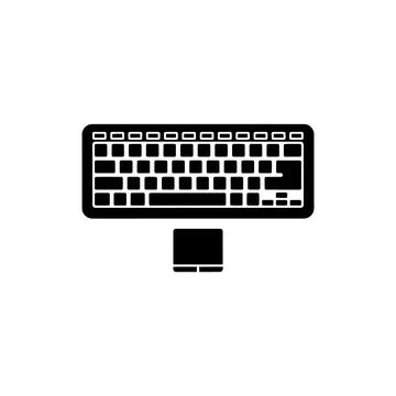 Compact Keyboard and Trackpad Work Icon Stock Illustration