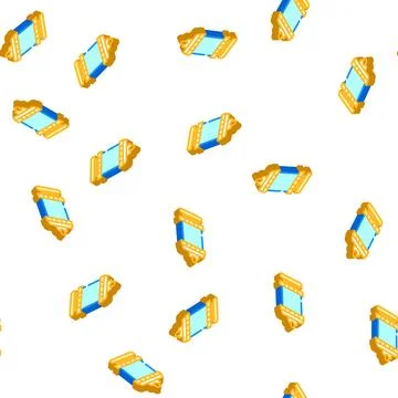 Compact lamp isometric icon seamless pattern Stock Illustration