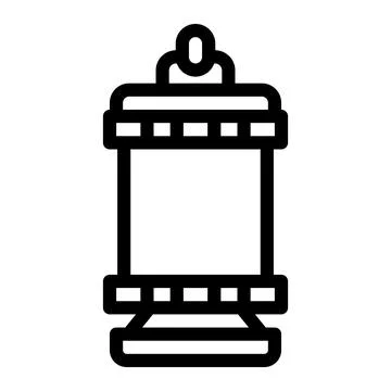Compact lamp line icon vector illustration 스톡 일러스트