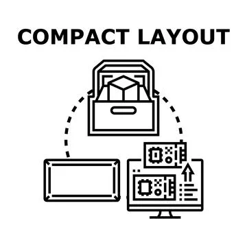 Compact layout and digital engineering process Stock Illustration