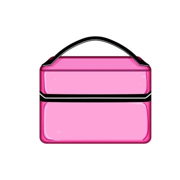 Compact makeup bag cartoon vector illustration Illustrazione stock