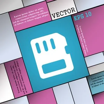 Compact memory card icon sign. Modern flat style for your design. Vector Ilustración de archivo