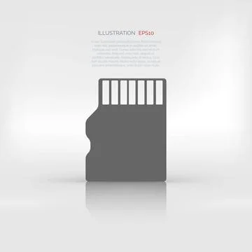 Compact memory card icon vector illustration. Stock Illustration