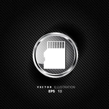 Compact memory card icon vector illustration. Illustrazione stock