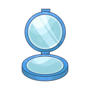 Compact Mirror illustration Illustrazione stock