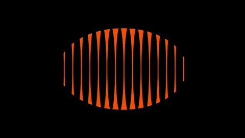 Compact Orange Wave Oval Stock Footage 340297253