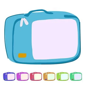 Compact packing cube vector cartoon graphic Stock Illustration