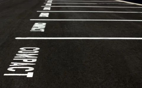 Compact parking spaces Stock Photos